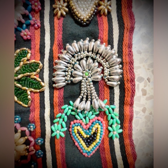 Beautiful Traditional Colorful Beaded Siwan/Egyptian Cloth Panel-One of a Kind - Picture 2 of 4